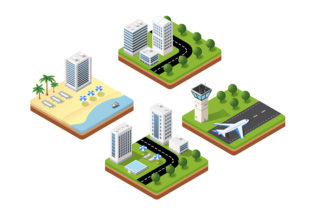 Download 3D Isometric Icons Travel with Beach - Premium Bundle